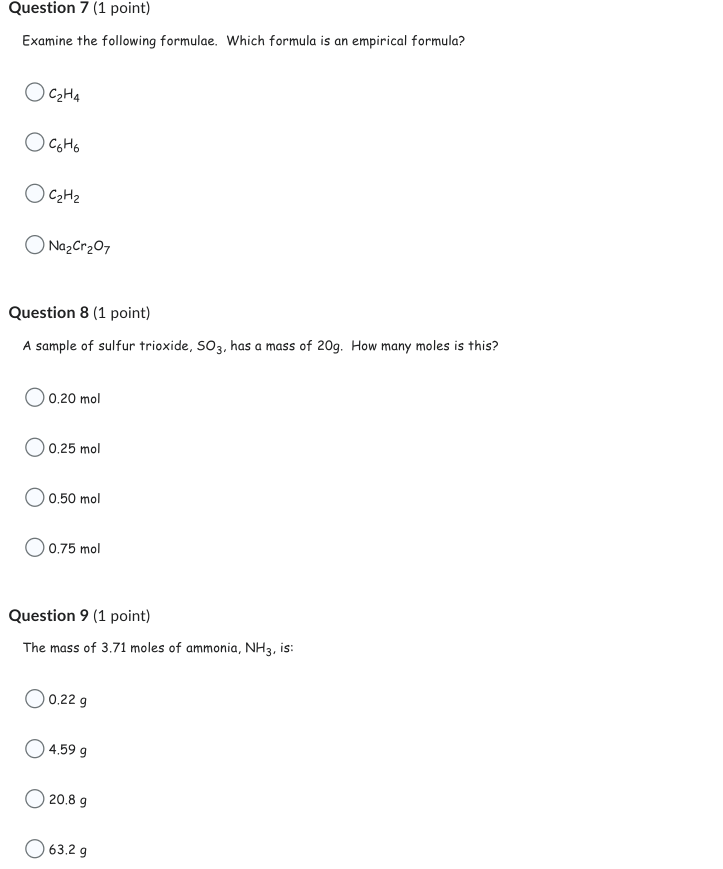 Solved Examine the following formulae. Which formula is an Chegg