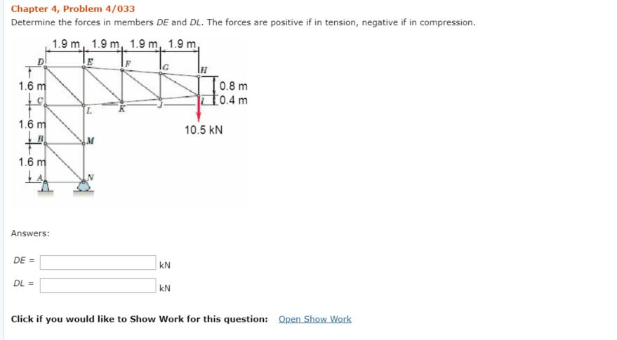 Solved Chapter 4, Problem 4/033 Determine the forces in | Chegg.com