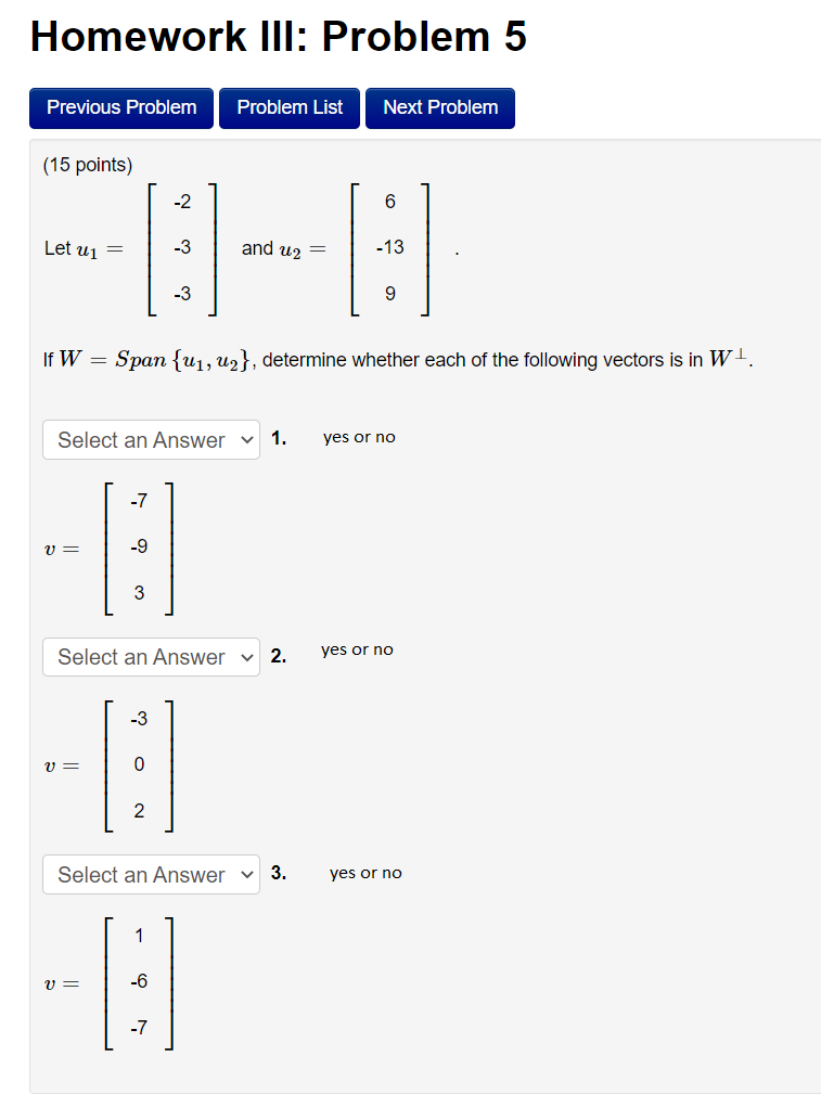 Solved Homework III: Problem 5 Previous Problem Problem List | Chegg.com