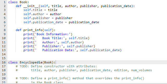 Solved 1 class Book: 2 def _init__(self, title, author, | Chegg.com
