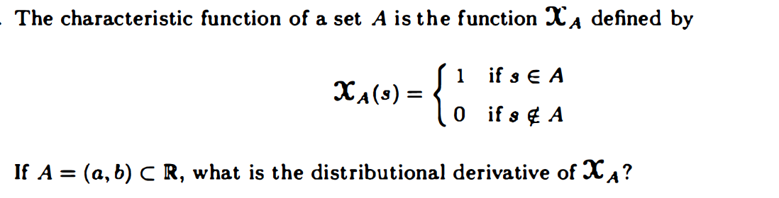 Solved The characteristic function of a set A is the | Chegg.com