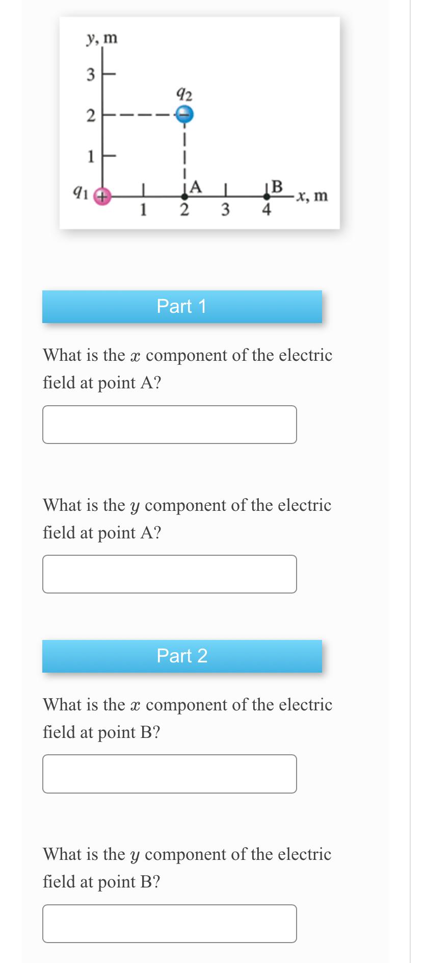 Solved Find the x and y components of the electric ﬁeld | Chegg.com