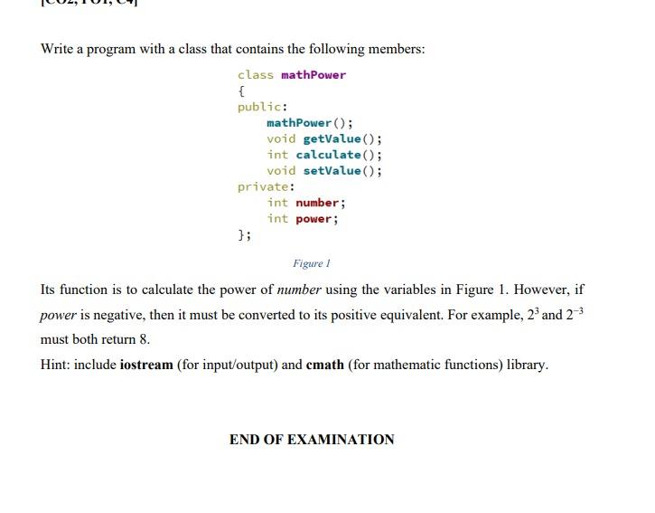 Solved Write a program with a class that contains the | Chegg.com