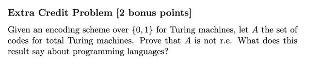Solved Extra Credit Problem 2 bonus points) Given an | Chegg.com