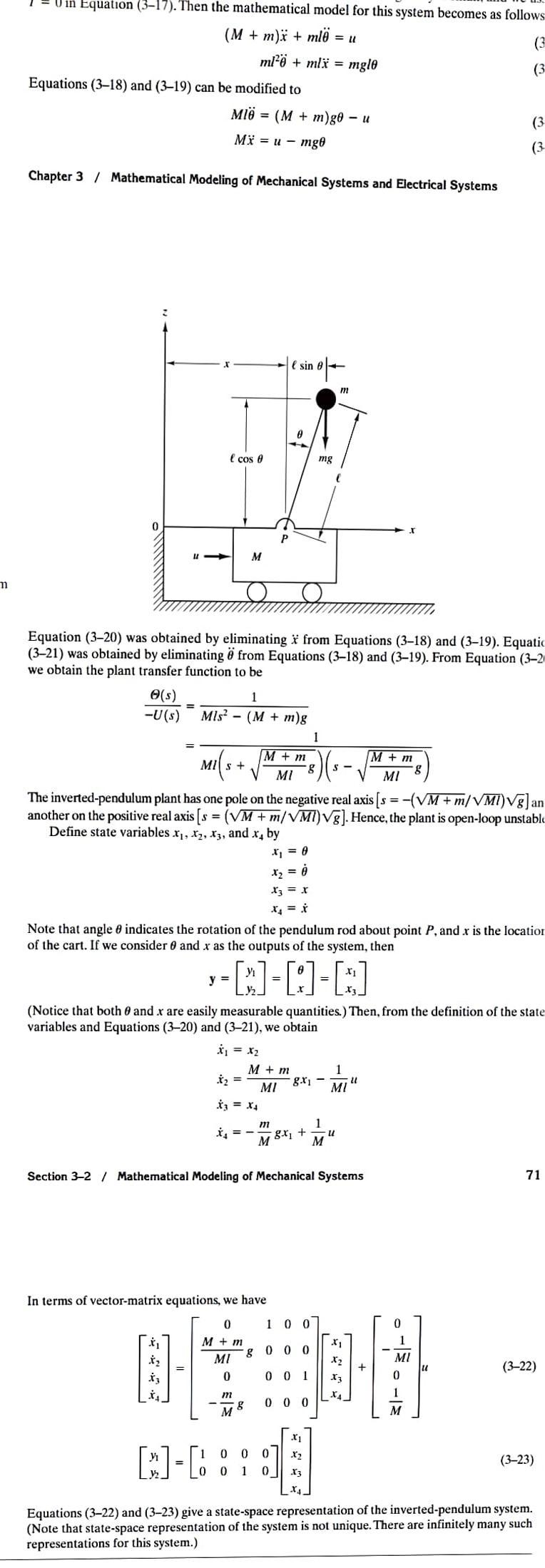 Solved 2.) Please find the transfer functions Θ(s)/U(s) for | Chegg.com
