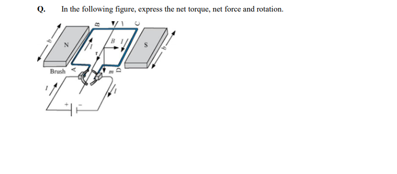 Solved Q. In the following figure, express the net torque, | Chegg.com