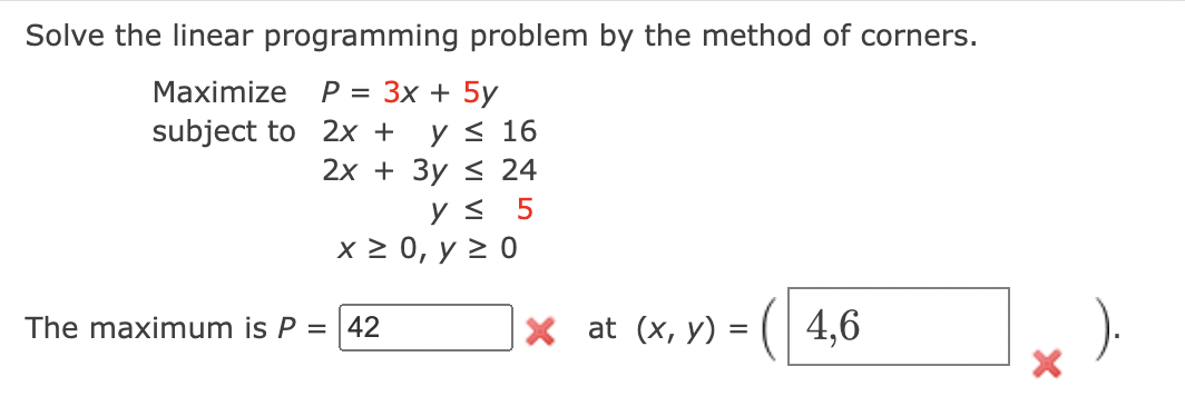 Solved Solve the linear programming problem by the method of | Chegg.com