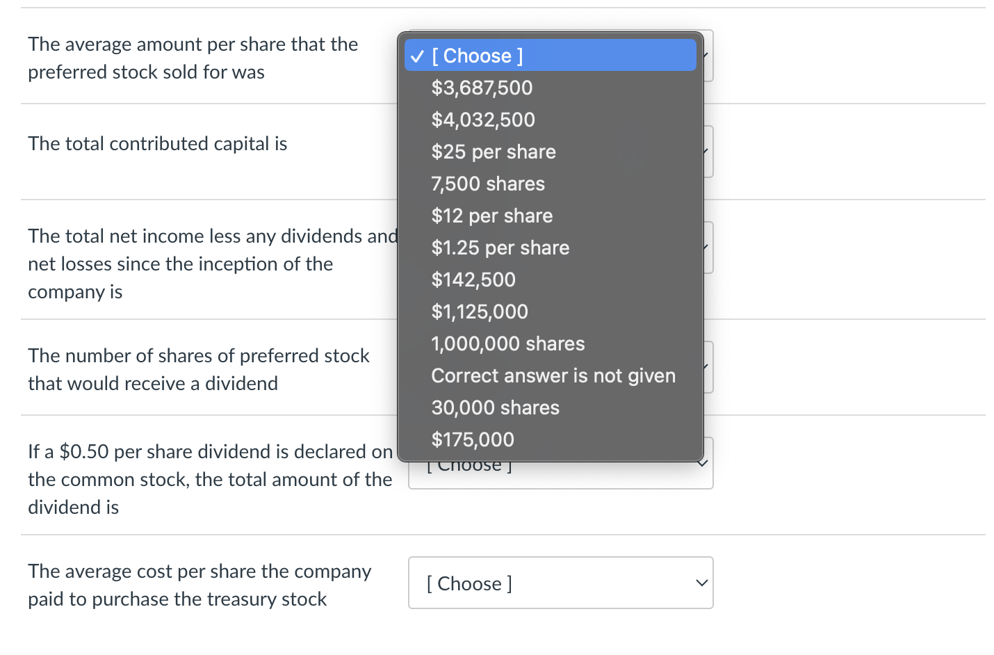 Solved A Company Has The Following Stockholder's Equity | Chegg.com