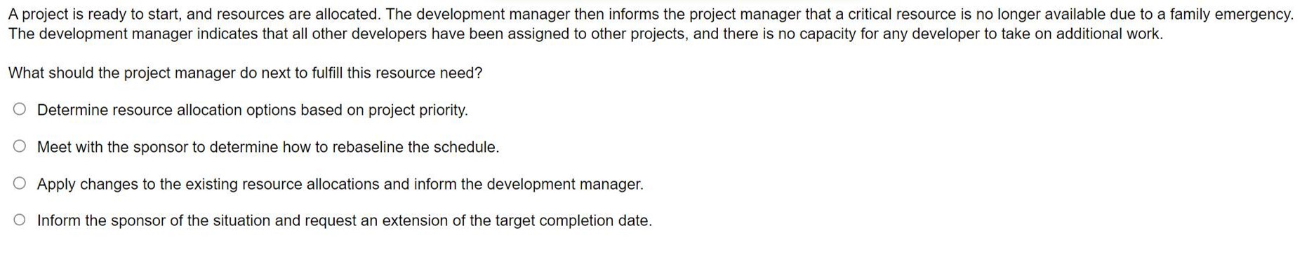 Solved A project is ready to start, and resources are | Chegg.com