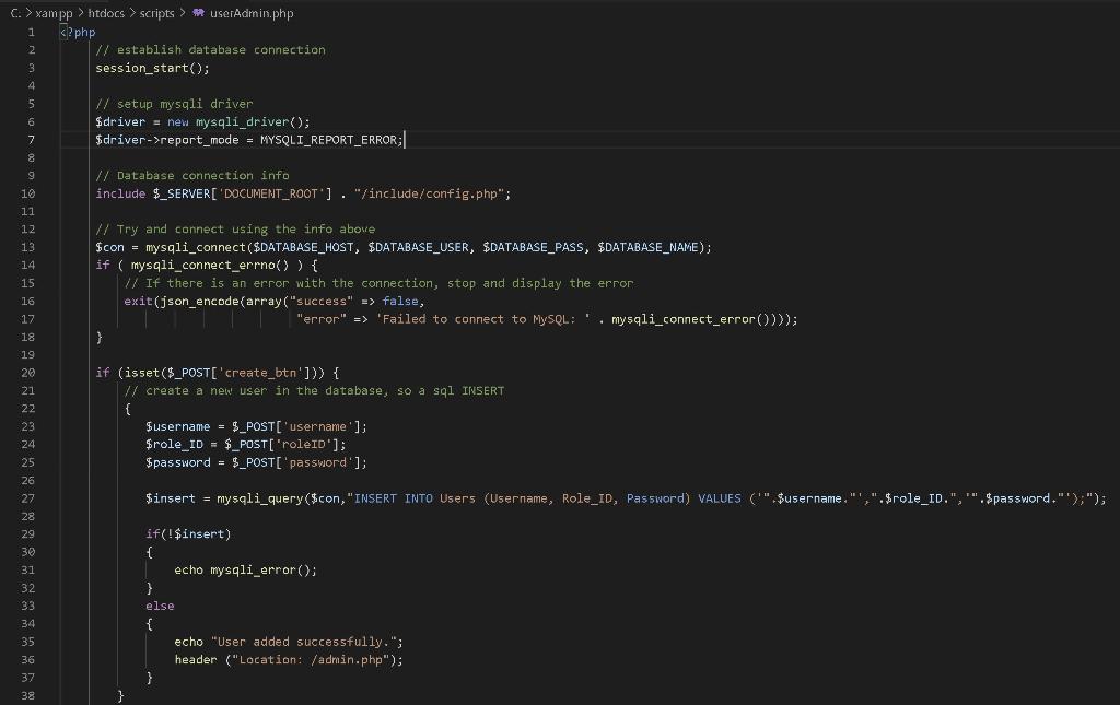 Solved I'm trying to utilize an update button in my PHP | Chegg.com