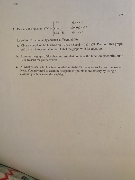 Solved examine the function and be able to answer part a b | Chegg.com