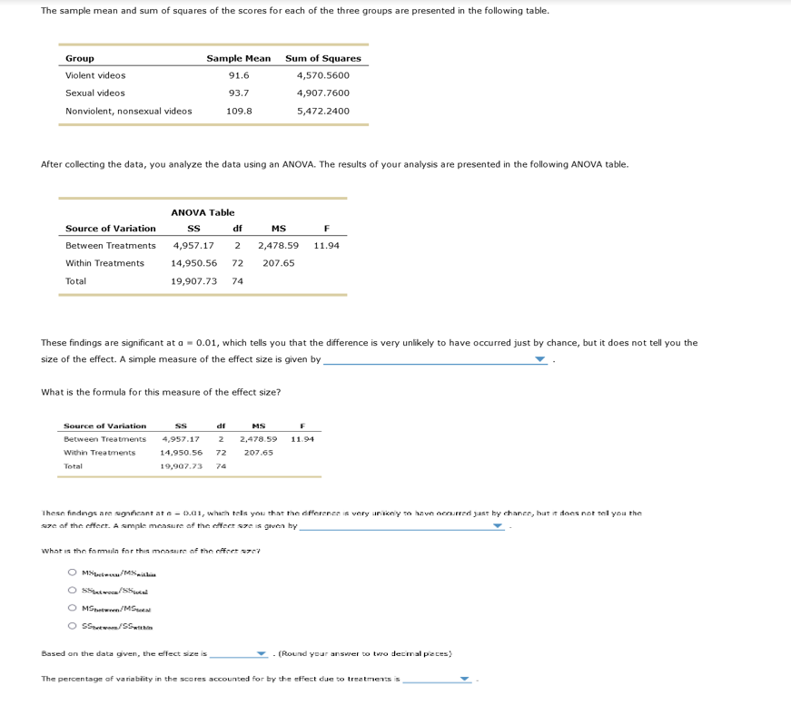 Solved Brad J. Bushman, a psychologist at Ohio State | Chegg.com