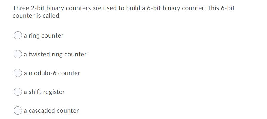 6 bit binary counter