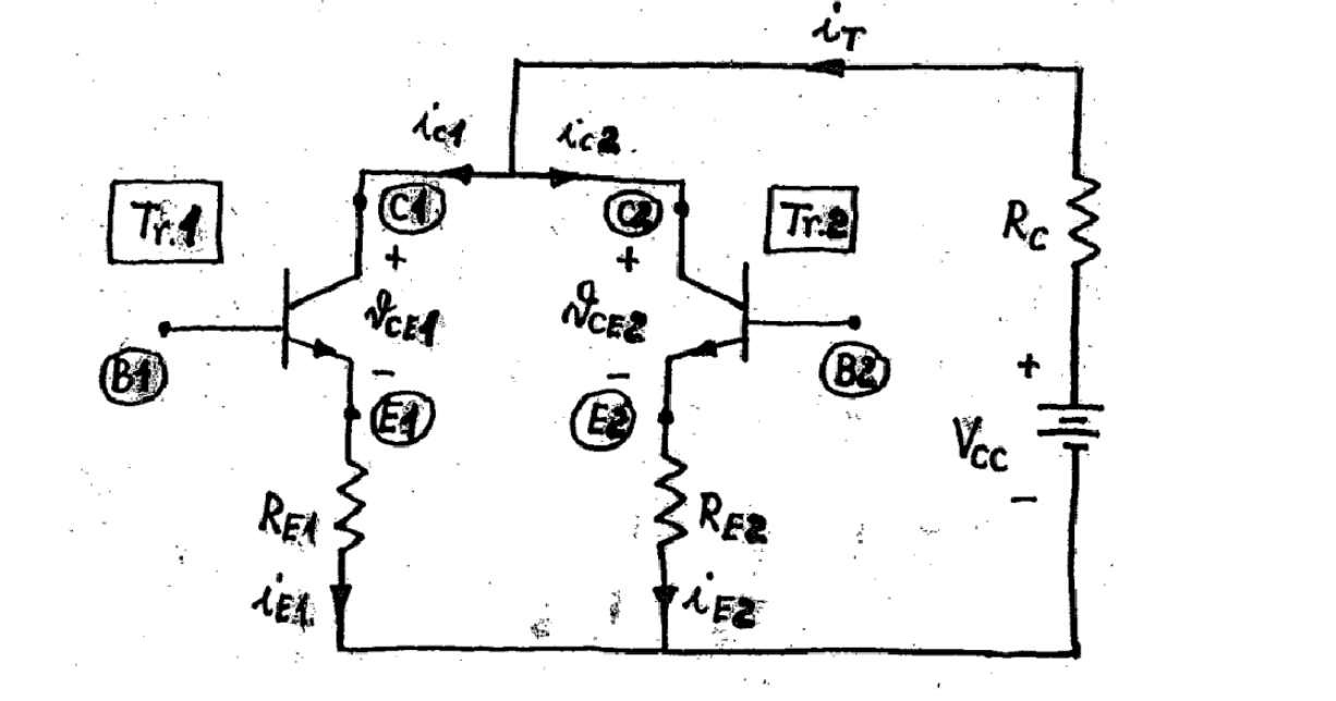 Solved Two transistors Tr1 and Tr2 are parallel connected,