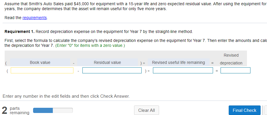 Solved Assume that Smith's Auto Sales paid $45,000 for | Chegg.com