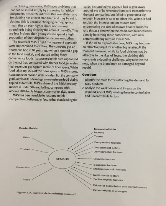 case study 3.1 marks & spencer