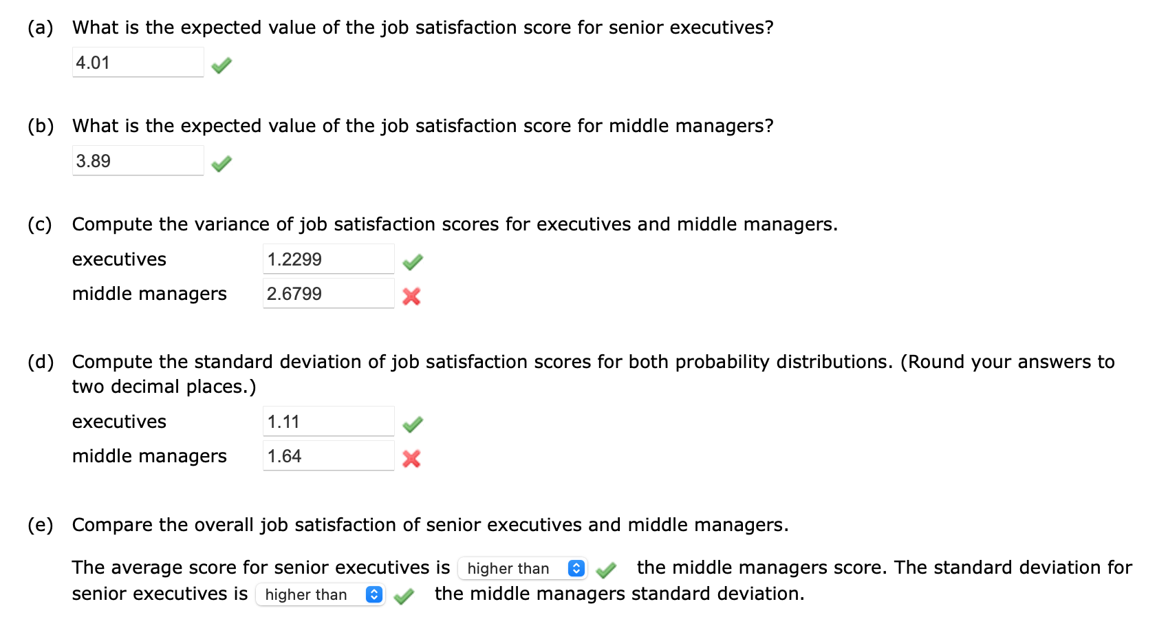 Solved The following probability distributions of job