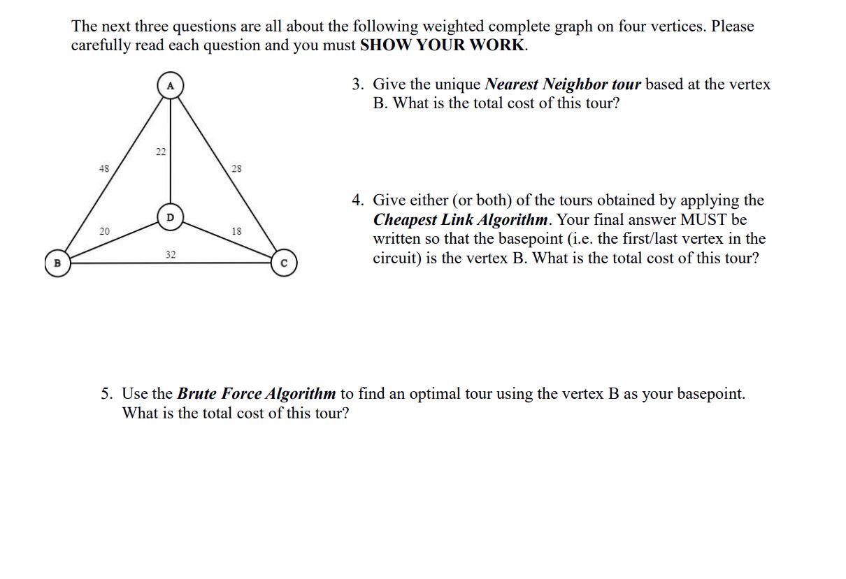 Solved The next three questions are all about the following | Chegg.com