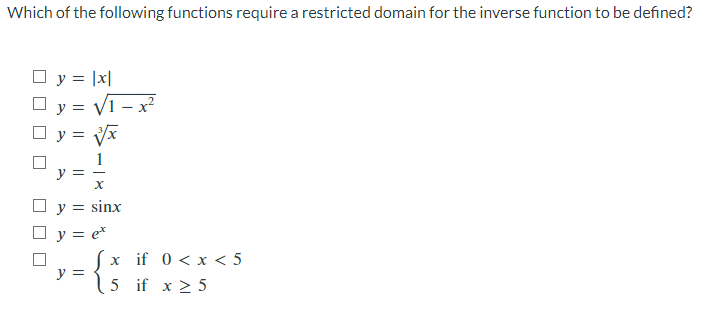 Solved Which of the following functions require a restricted | Chegg.com