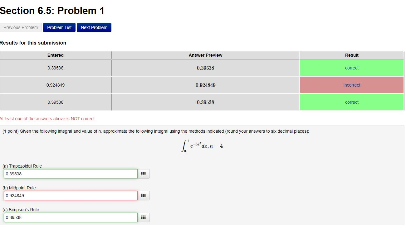 Solved Section 6.5: Problem 1 Previous Problem Problem List | Chegg.com