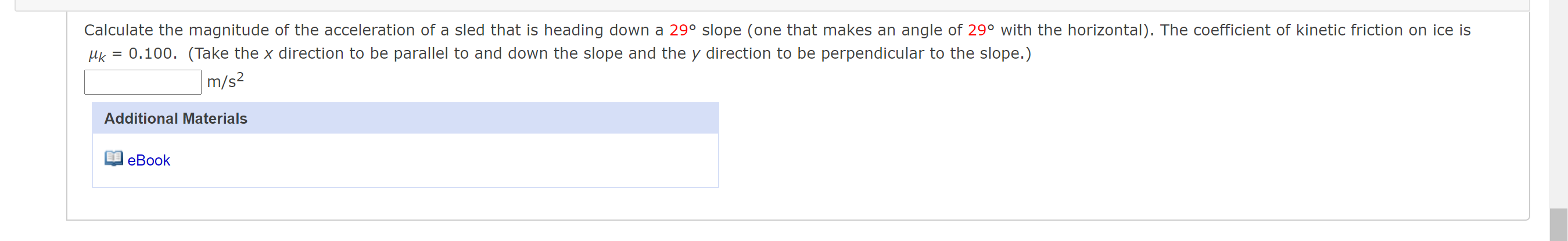 Solved Calculate the magnitude of the acceleration of a sled | Chegg.com