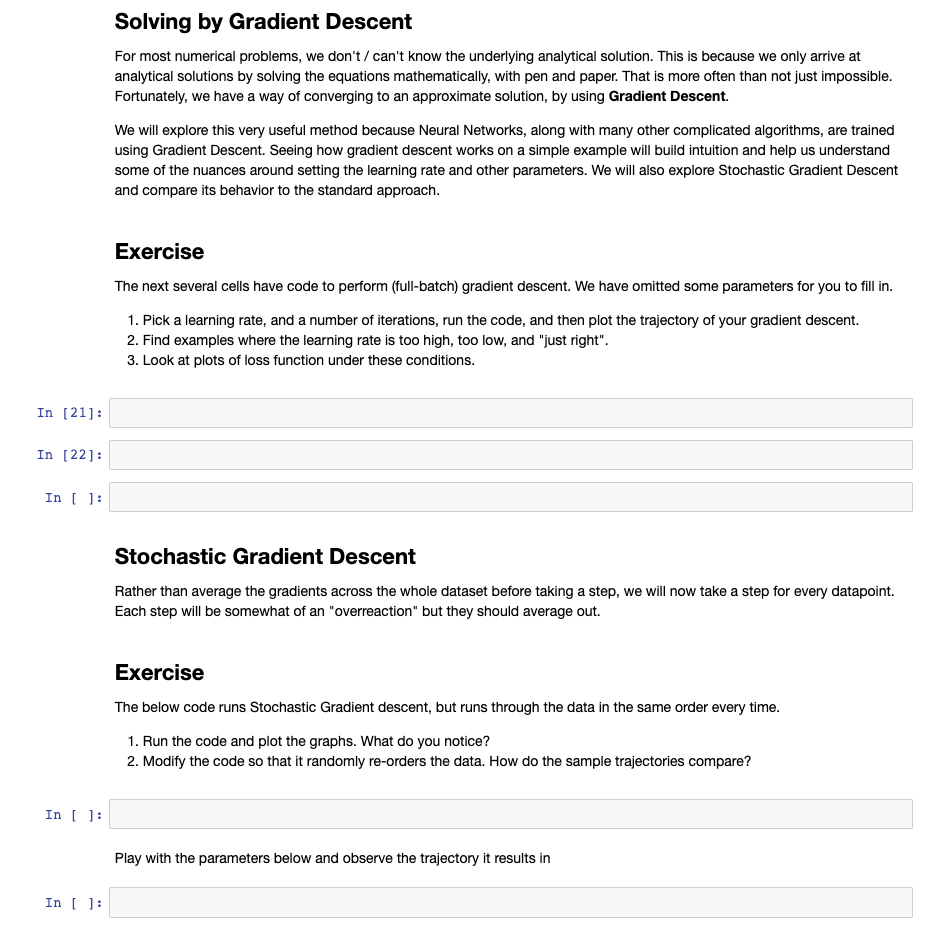 ML Review and Gradient Descent Example In this | Chegg.com