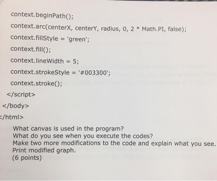 Solved Question Four A typical WEBGL function is written as: | Chegg.com