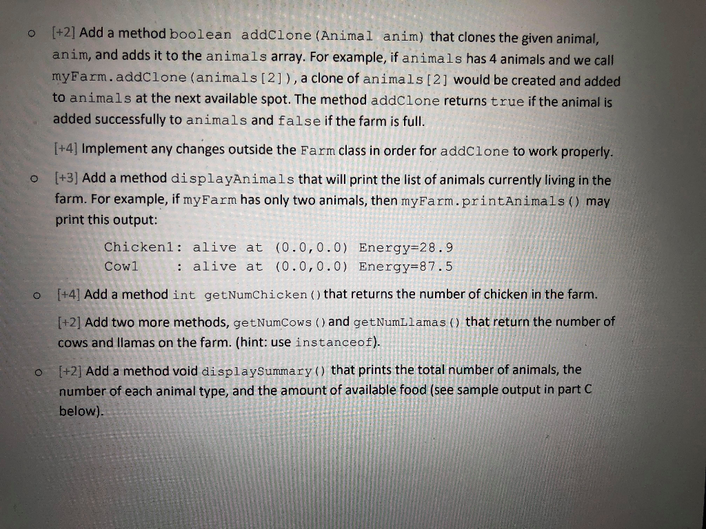 Solved answer question in Java language. Starter code | Chegg.com
