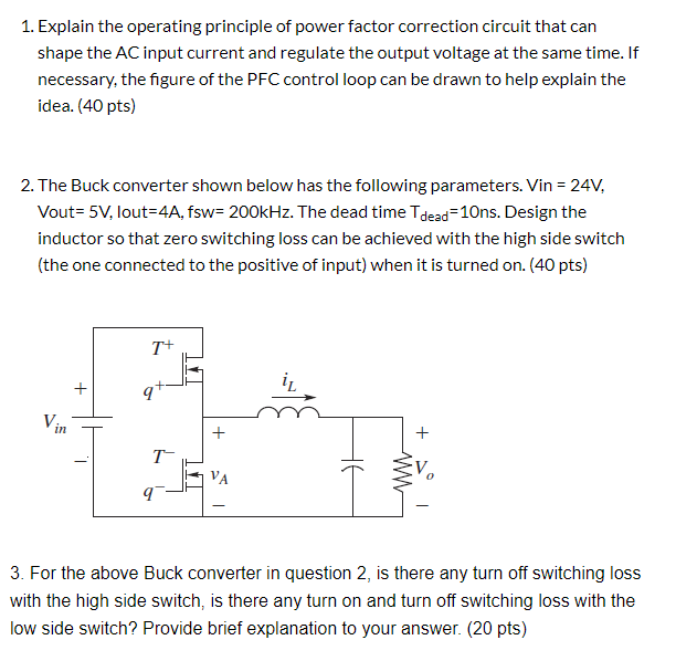 Solved 1 Explain The Operating Principle Of Power Factor Chegg Com