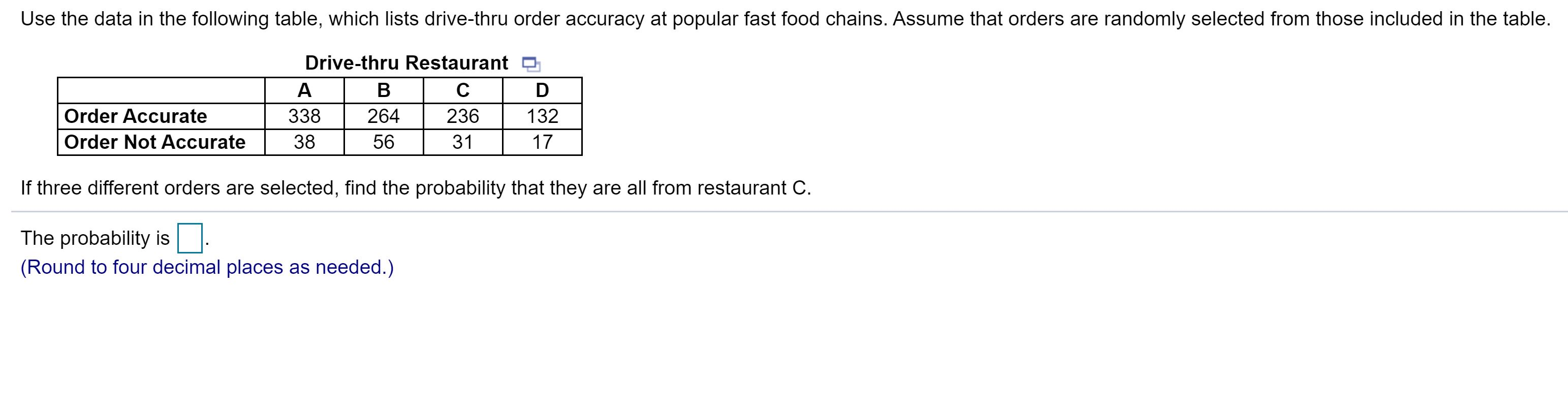 Solved Use the data in the following table, which lists | Chegg.com