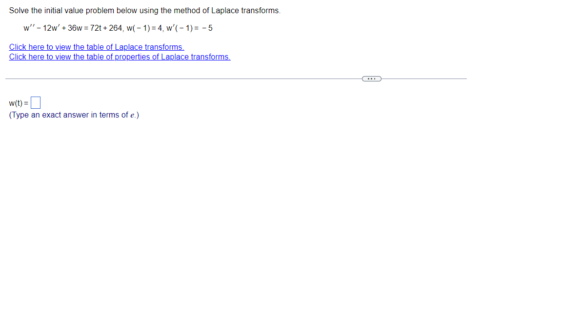 Solved Solve the initial value problem below using the | Chegg.com