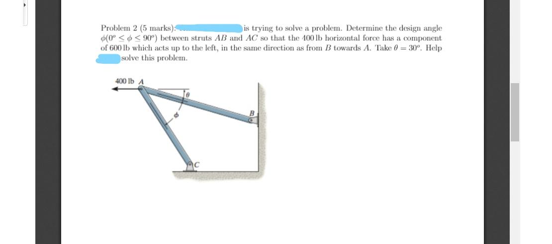Solved Problem 2 (5 marks) is trying to solve a problem. | Chegg.com