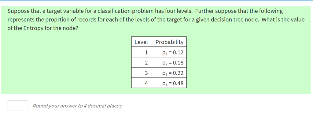 Solved Suppose that a target variable for a classification | Chegg.com