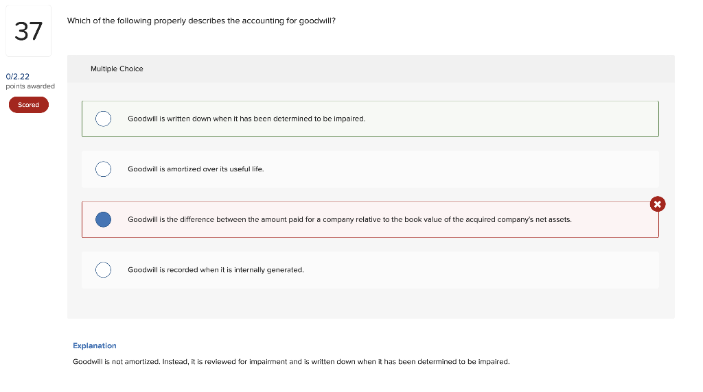 Solved I am wondering why the answer I selected (in red) is | Chegg.com