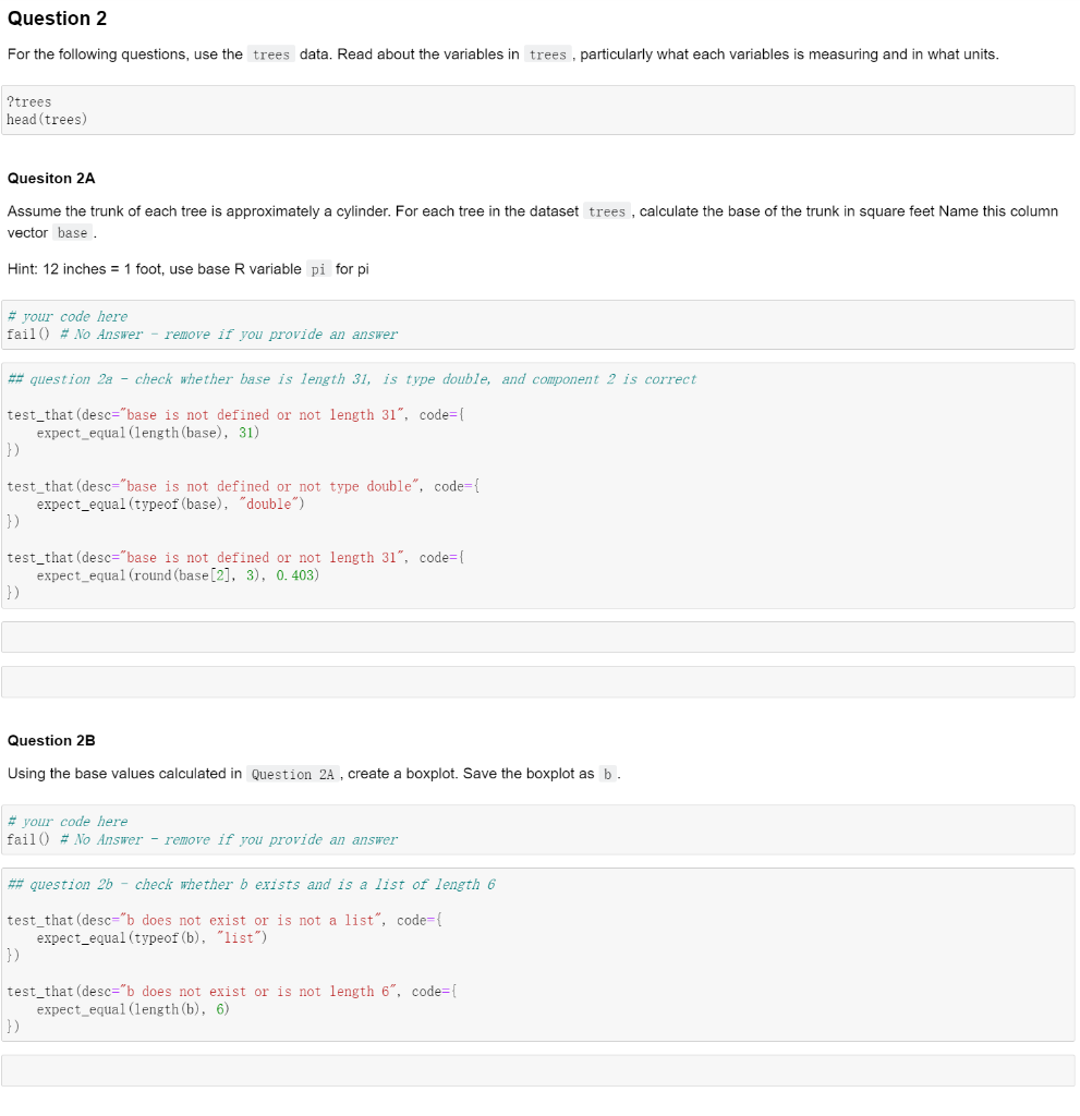 Solved Question 2 For the following questions, use the trees | Chegg.com