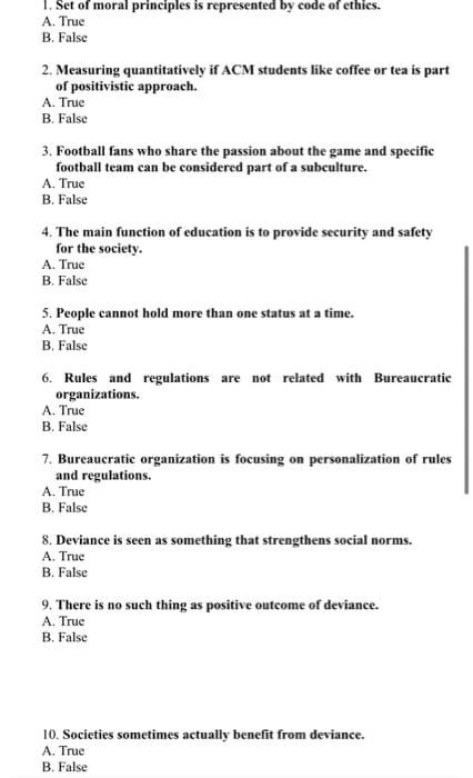Solved Set of moral principles is represented by code of | Chegg.com