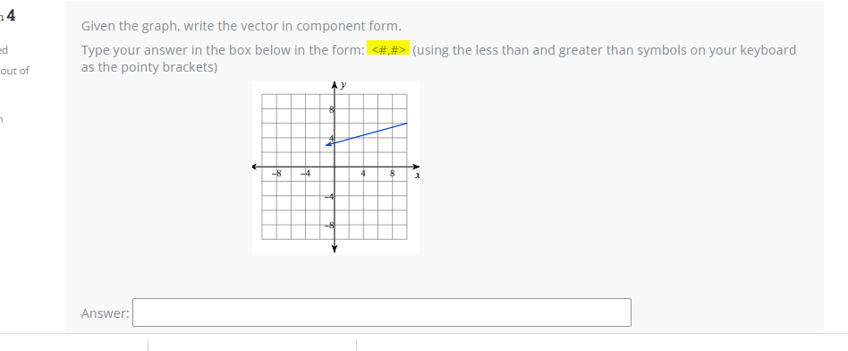 Solved Given the graph, write the vector in component form. | Chegg.com