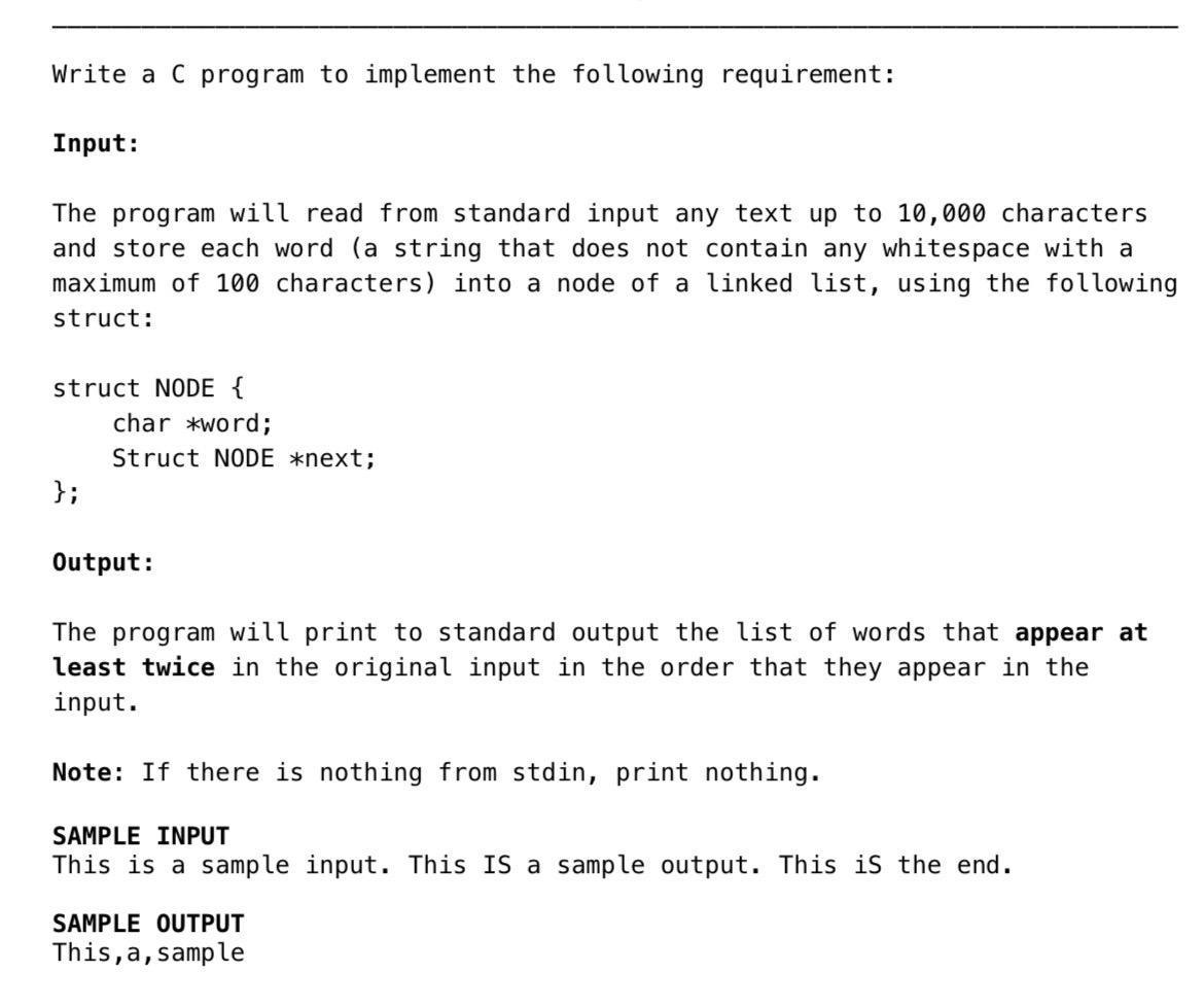 Solved Input: The program will read from standard input any | Chegg.com