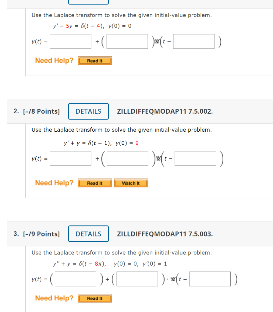 Solved Use The Laplace Transform To Solve The Given | Chegg.com