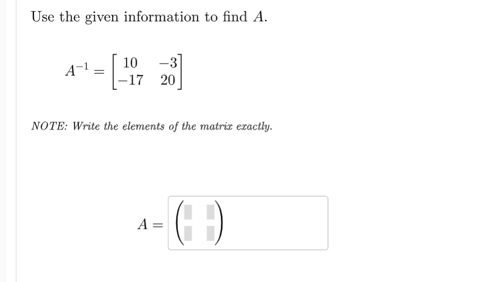 Solved Use the given information to find | Chegg.com