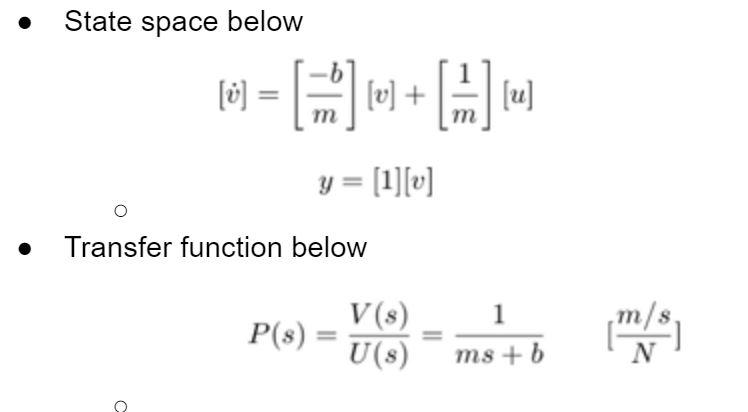 Solved Given The State Space And Transfer Function Below, | Chegg.com