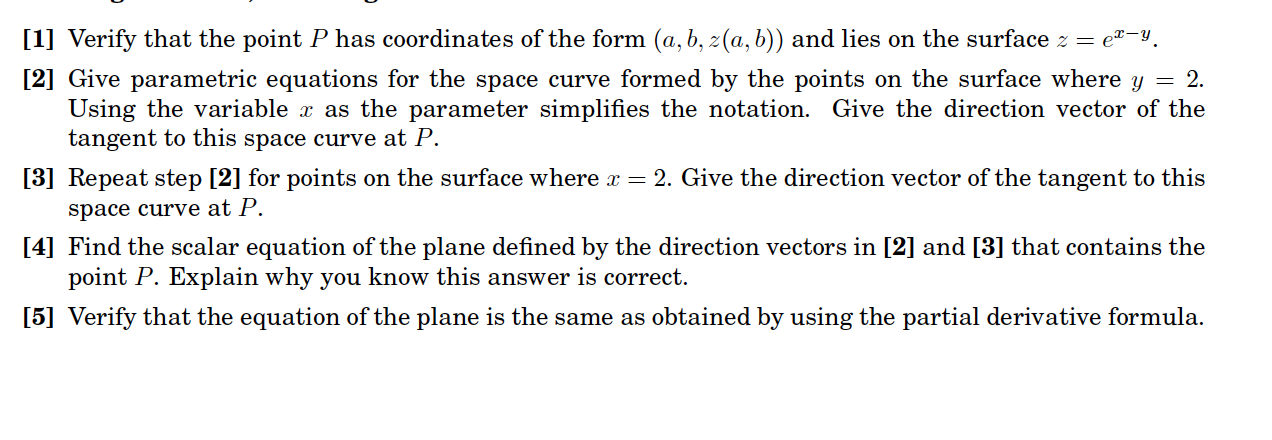 Solved [1] Verify that the point P has coordinates of the | Chegg.com