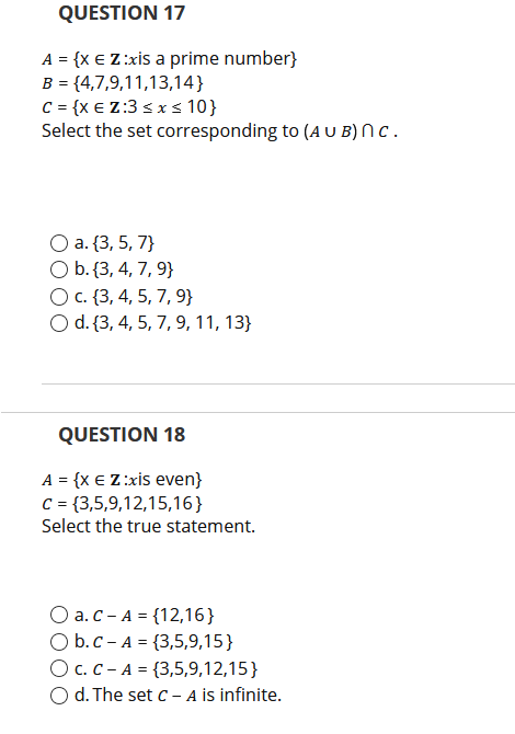 Solved Question 17 A X E Zixis A Prime Number B 4 Chegg Com