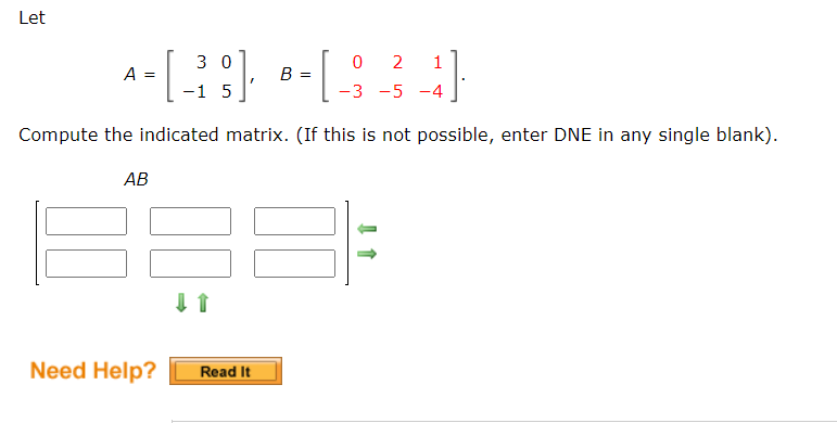 Solved Let 02 1 -3 -5 -4 Compute The Indicated Matrix. (If | Chegg.com