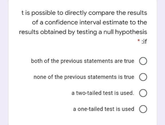 Solved t is possible to directly compare the results of a | Chegg.com