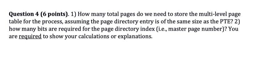 Solved Part III: Page Tables (24 points) Assume you have a | Chegg.com
