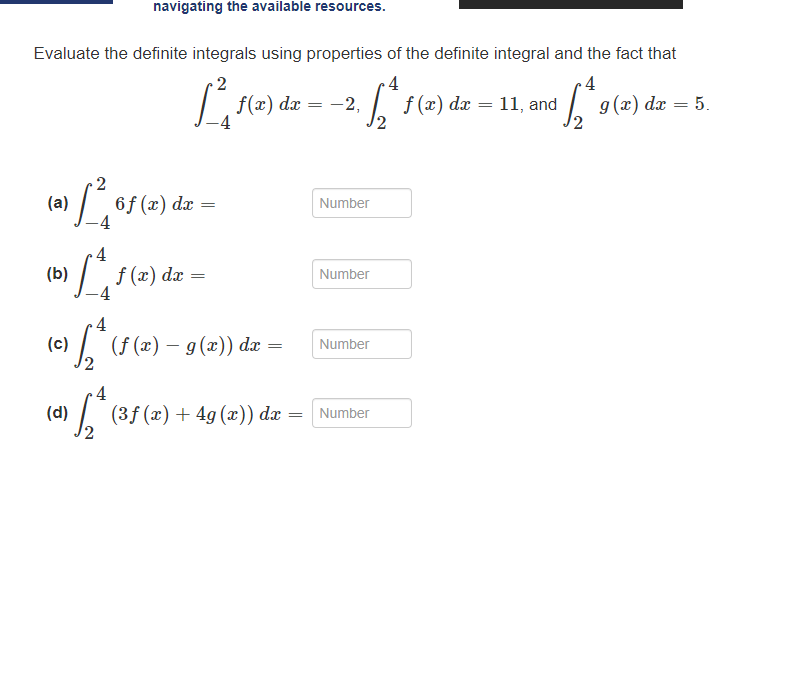 Solved Evaluate The Definite Integrals Using Properties Of | Chegg.com