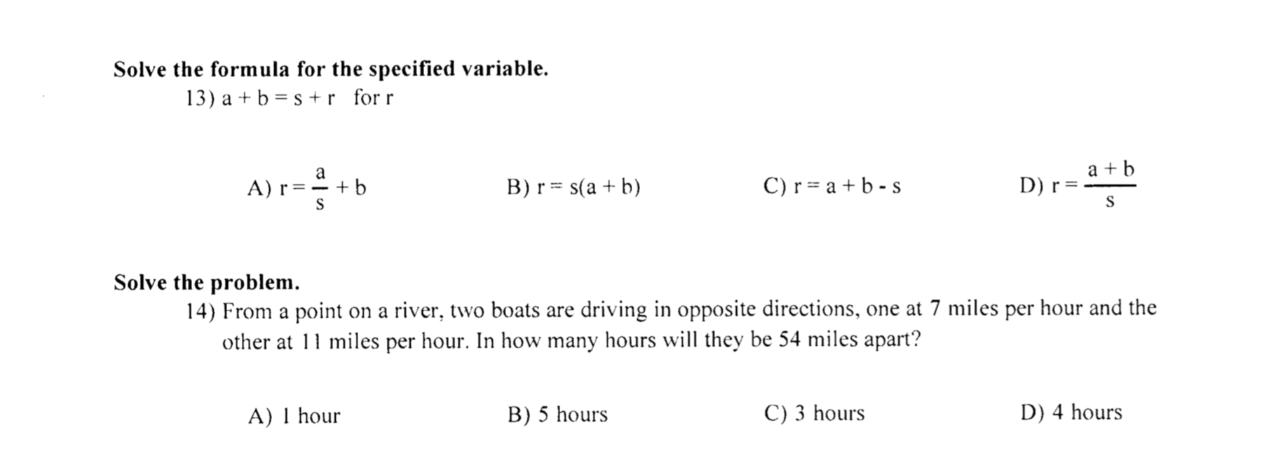 Solved Solve The Formula For The Specified Variable 13 Chegg Com