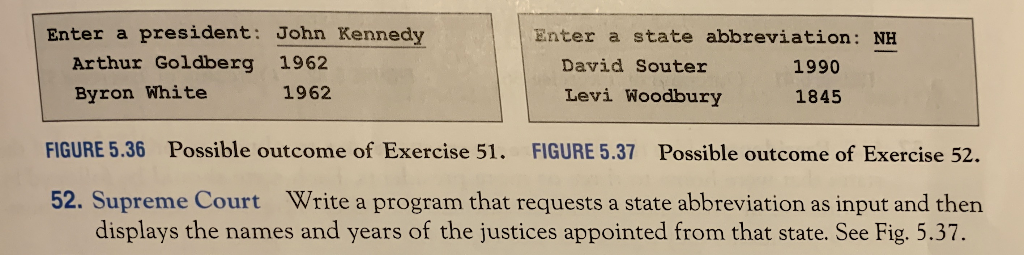 Solved: Enter A President: John Kennedy Enter A State Abbr... | Chegg.com