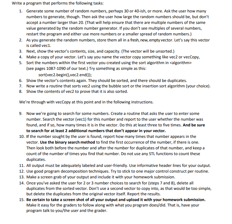 Solved Write a program that performs the following tasks: 1. | Chegg.com